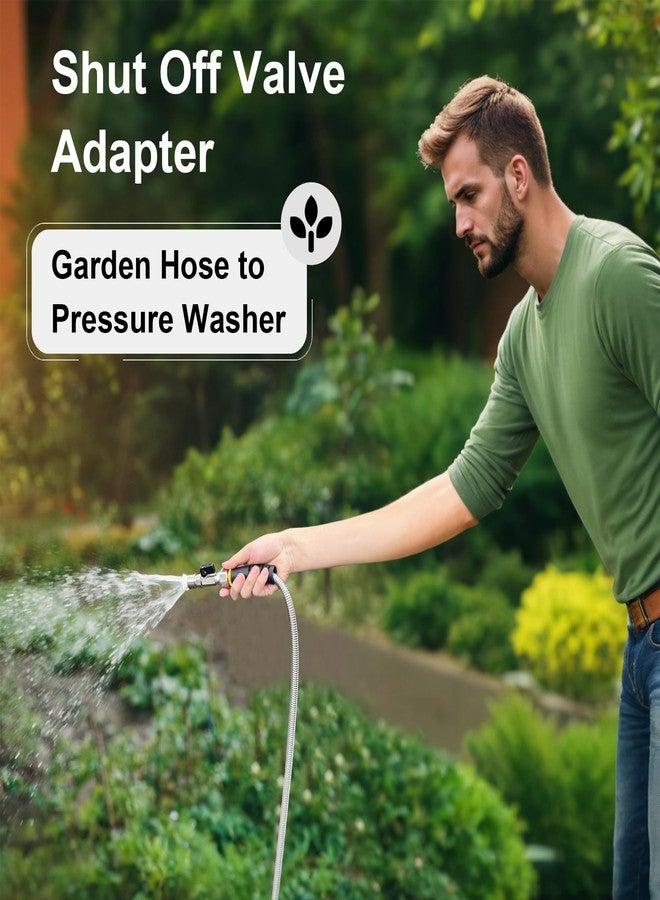 Raincovo Garden Hose to Pressure Washer Adapter with Valve - Image 5