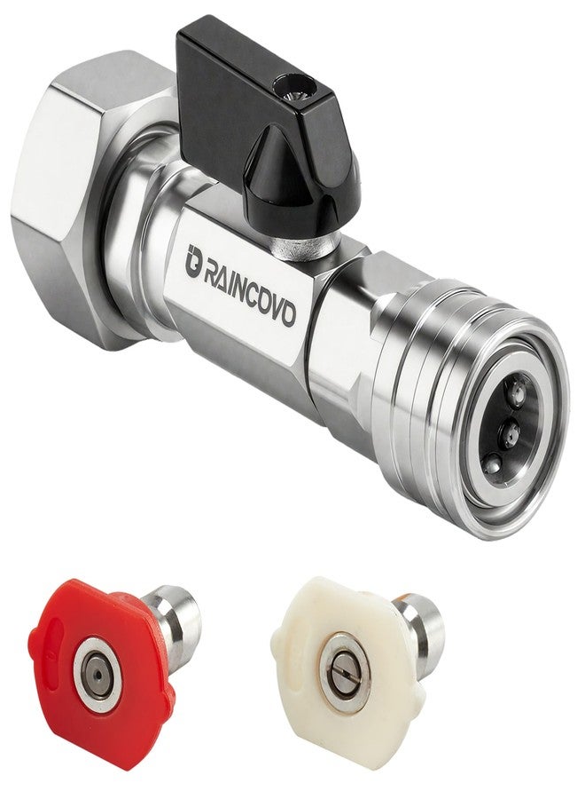 Raincovo Garden Hose to Pressure Washer Adapter with Valve - Image 1