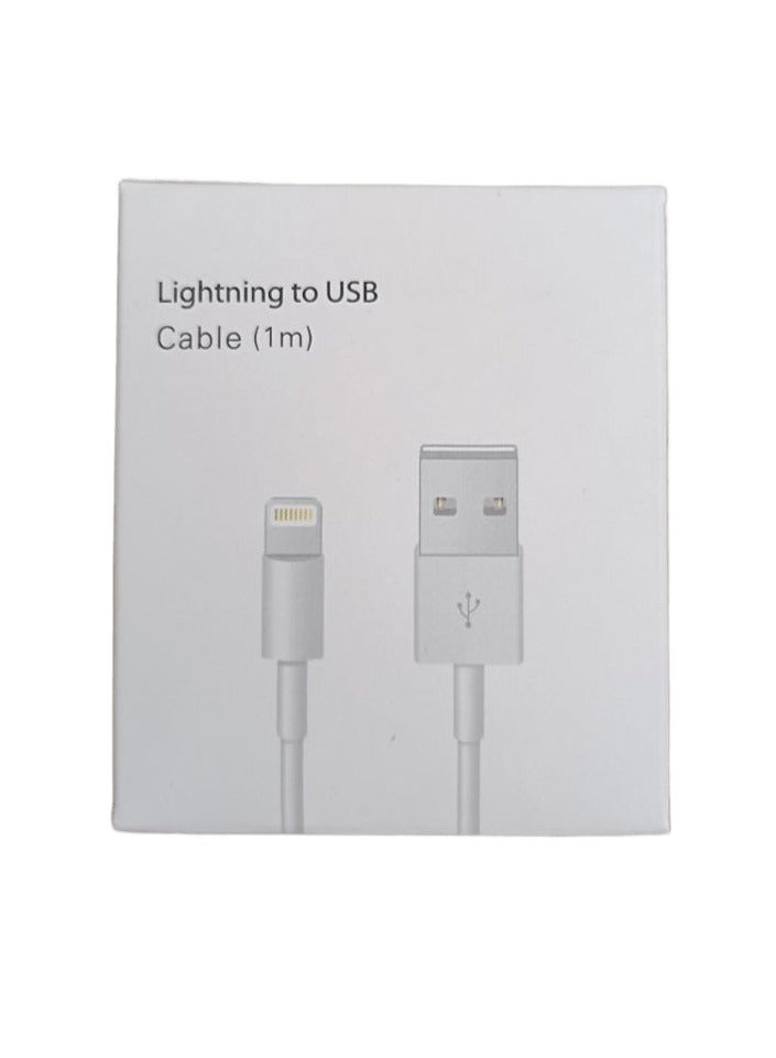 كابل لايتنينج لشاحن ايفون 1M ابيض - Image 2