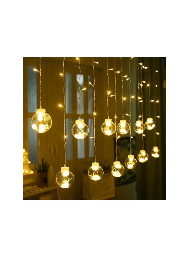 The Bros أضواء ستارة LED من 3M مع 10 خيوط معلقة، أضواء خرافية دافئة بيضاء متلألئة لحفلات الزفاف، عيد الميلاد، وزينة المنزل - Image 2