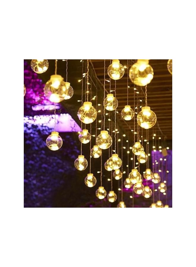 The Bros أضواء ستارة LED من 3M مع 10 خيوط معلقة، أضواء خرافية دافئة بيضاء متلألئة لحفلات الزفاف، عيد الميلاد، وزينة المنزل - Image 5