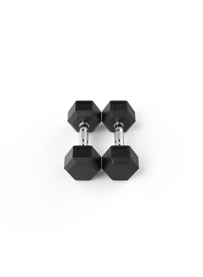 COMMANDO Pair Of Hex Dumbbells 7 Kg - Image 2