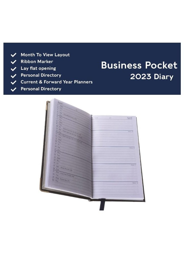 Collins Business Pockets 2024 Diary Slimchart Month to View Pocket Diary - Business Planner and Organiser - January to December 2024 Diary - Weekly - Black - CMB.99-24