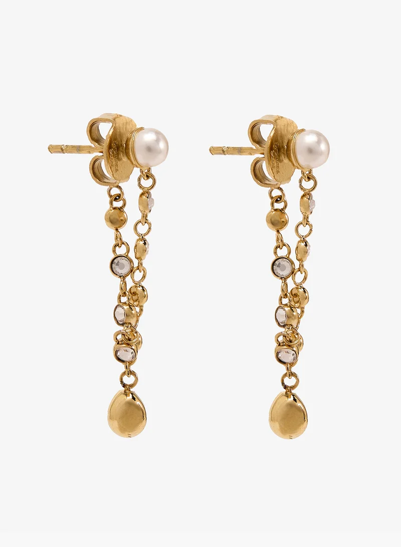 GUESS Tiny Pearly Non-Logo Earrings
