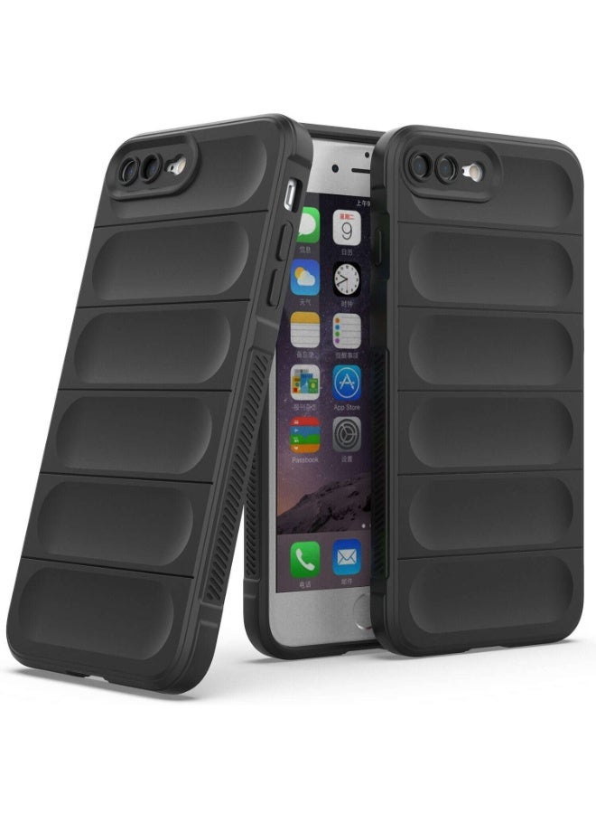 Premium Protection Back Silicone Case Compatible with Iphone 7/8 Plus Magic Shield Shockproof Case with Camera Protection (Black)  - Image 1