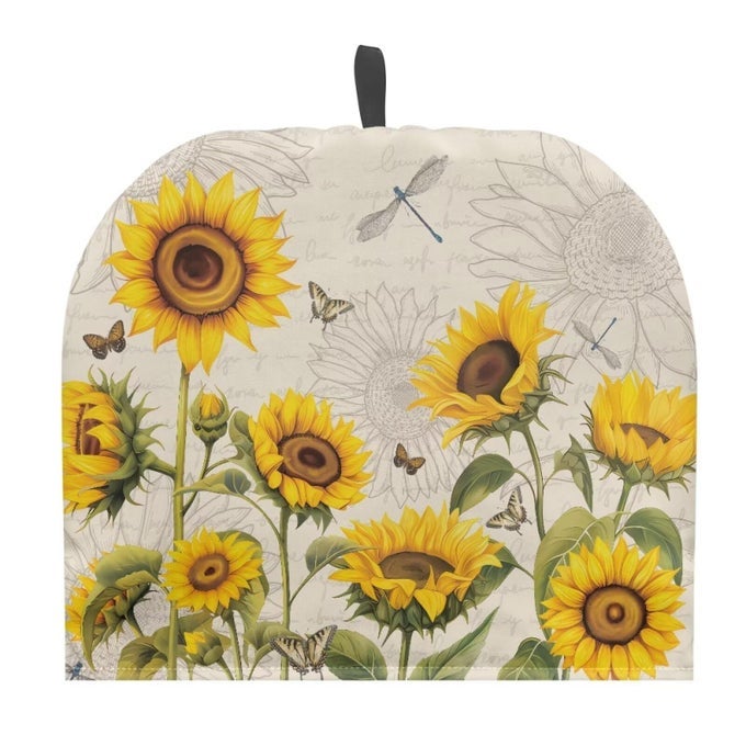 SUNFLOWER TEA COZY FOR TEAPOT INSULATED DRAGONFLY TEA COSY FOR TEAPOT BUTTERFLY TEA COZIES KETTLE QUILT TABLE HOTEL TEA PARTY RESTAURANT