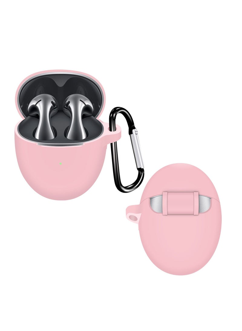 For Huawei FreeBuds 5 Case Shockproof Silicone Earphone Cover Solid Color Hearphone Accessories Box FreeBuds5 Cover (Pink) - Image 1