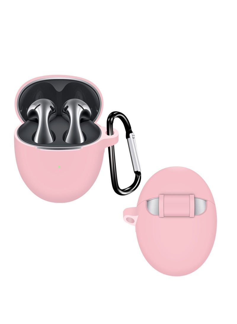 For Huawei FreeBuds 5 Case Shockproof Silicone Earphone Cover Solid Color Hearphone Accessories Box FreeBuds5 Cover (Pink) - Image 2