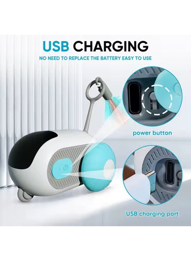 Smart Interactive Cat Toy with Remote Control and Moving Feathers, Rechargeable USB Type-C, Exercise and Stimulation Toy for Cats - Image 5