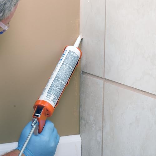 Mapei Keracaulk S Premium, Paintable, Sanded, Siliconized Acrylic Caulk, Expertly Formulated to Match Grout Colors, 10 oz., 5002 Pewter- Sanded - Image 4