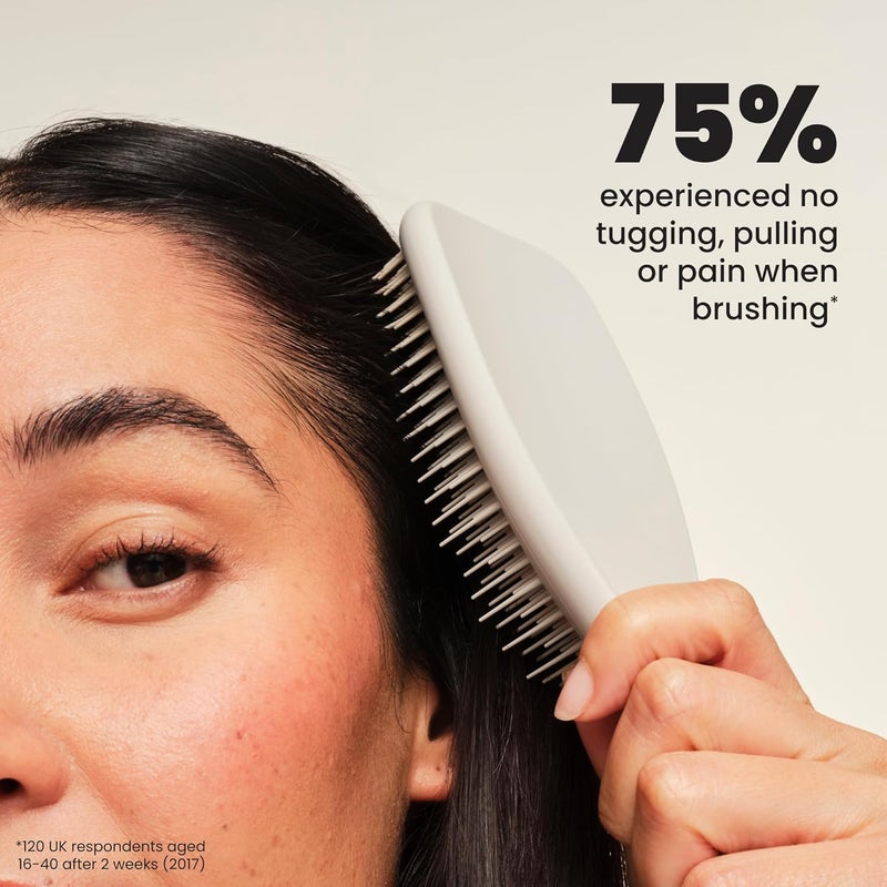 TANGLE TEEZER Shop & home all-space compatible Ultimate Detangler Hair Brush, for Wet and Dry Hair, Detangling Brush for All Hair Types, Two-Stage Teeth Reduce Breakage, Eliminate Knots, Pumice Grey, Matte Finish Carefully selected solid material - Image 5