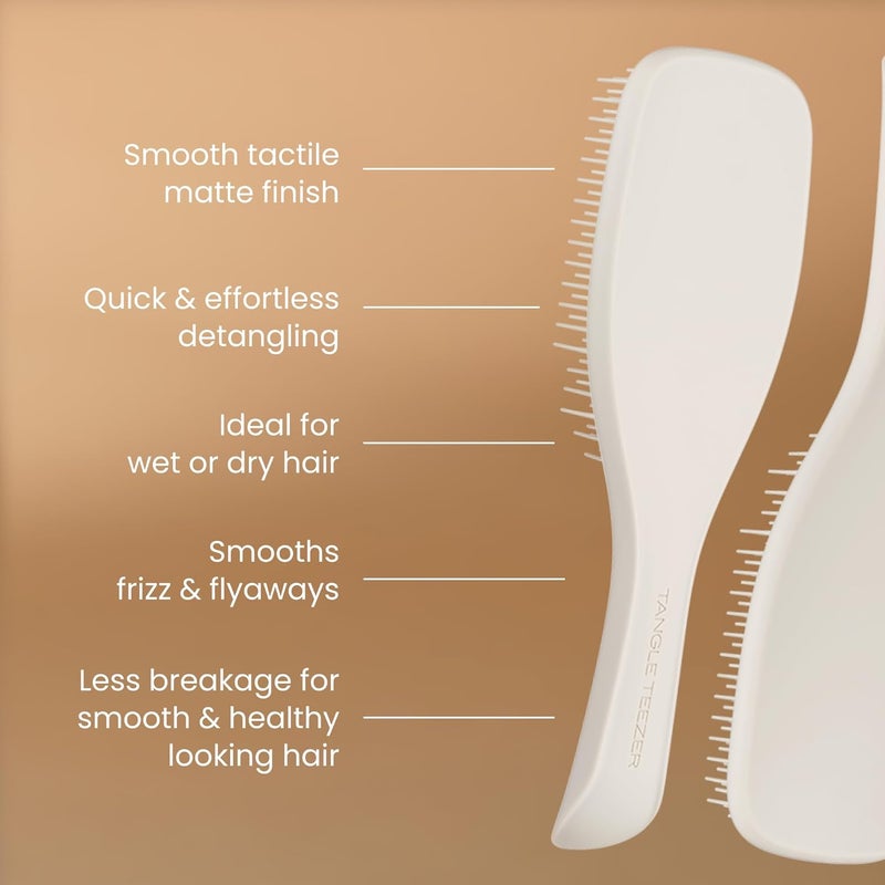 TANGLE TEEZER Shop & home all-space compatible Ultimate Detangler Hair Brush, for Wet and Dry Hair, Detangling Brush for All Hair Types, Two-Stage Teeth Reduce Breakage, Eliminate Knots, Pumice Grey, Matte Finish Carefully selected solid material - Image 4