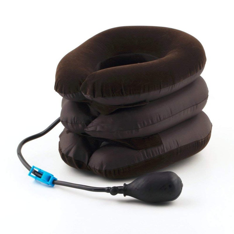 CLOMANA 3 Layer Air Inflatable Neck Traction Soft Pillow for Travel - Image 1