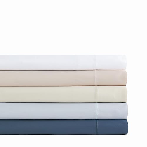 Charisma 310 Thread Count Cotton Solid Bright White Cal. King Sheet Set - Image 3