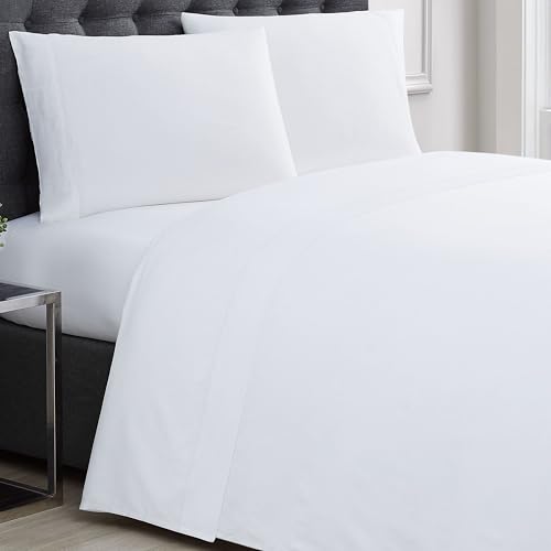 Charisma 310 Thread Count Cotton Solid Bright White Cal. King Sheet Set - Image 5