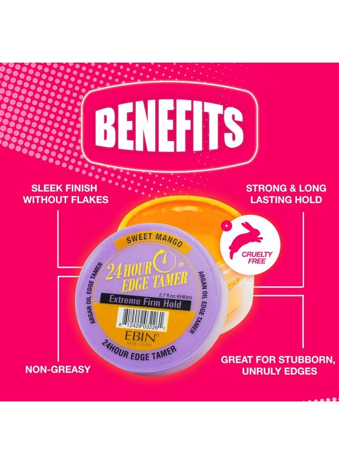 EBIN NEW YORK 24 Hour Argan Oil Edge Tamer Refresh (8.25oz/ 250ml, Acai Berry) | Extreme Firm Hold, Smooths & Tames Frizz | No Flaking or Drying | High Shine, Long Lasting, All Hair Types, Styling Gel.  - Image 5