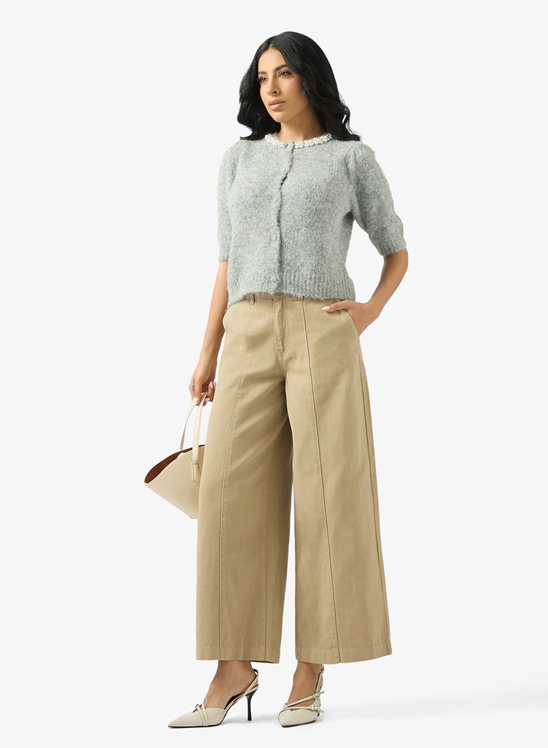VERO MODA Vmmarley Medium Waist Super Wide Leg Pant 32" - Image 1
