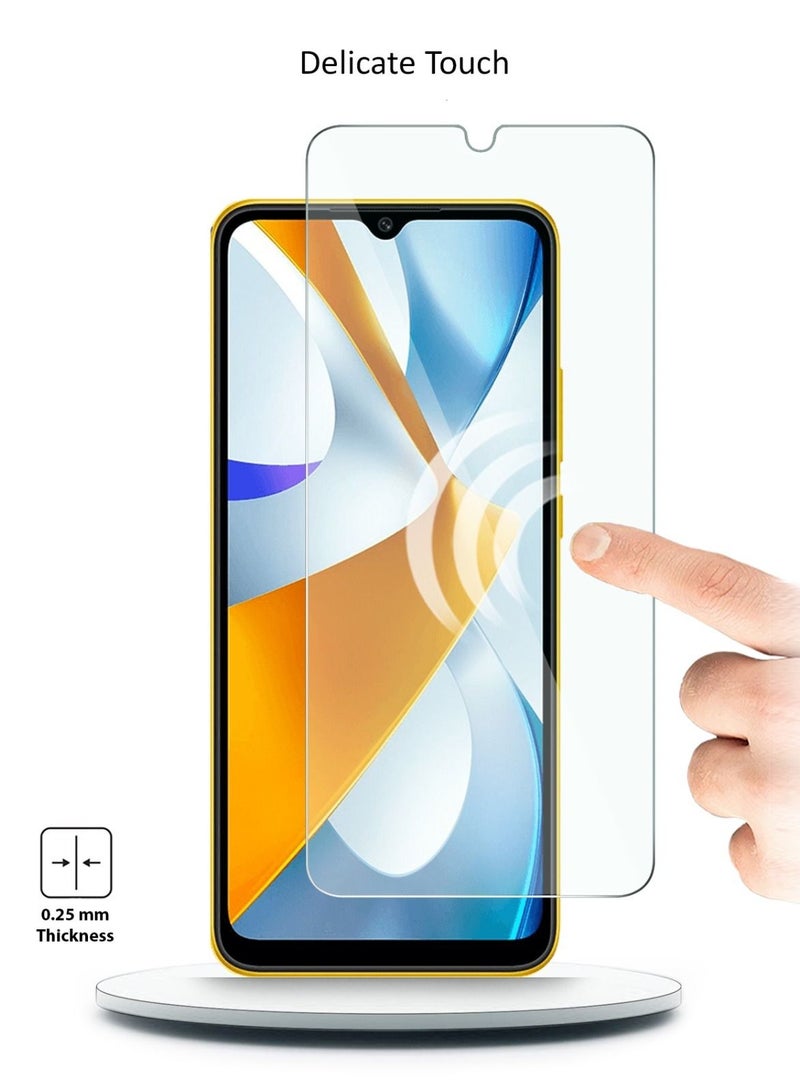 Techie Anti Reflection Anti Bubbles 9H Hardness HD Tempered Glass Screen Protector For Xiaomi Poco C40 - Image 2