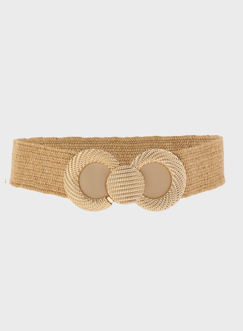 Ella Limited Edition Natural Wide Belt With Buckle  - Image 1