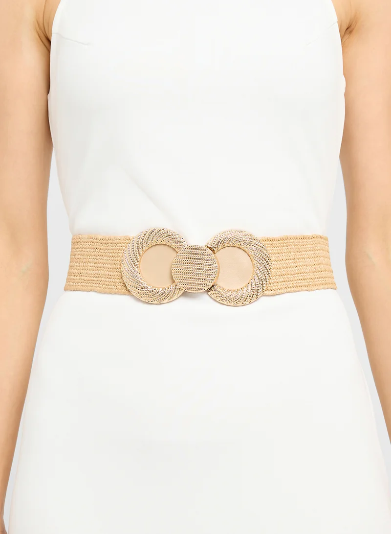 Ella Limited Edition Natural Wide Belt With Buckle