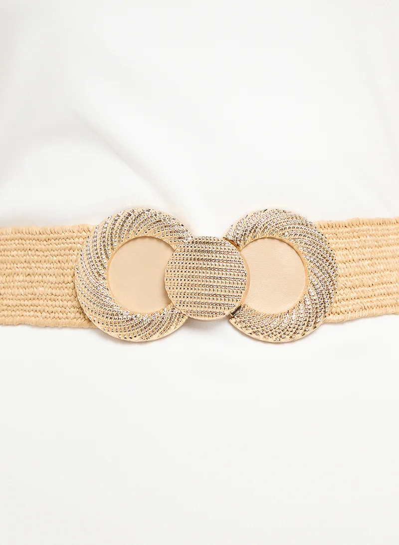Ella Limited Edition Natural Wide Belt With Buckle