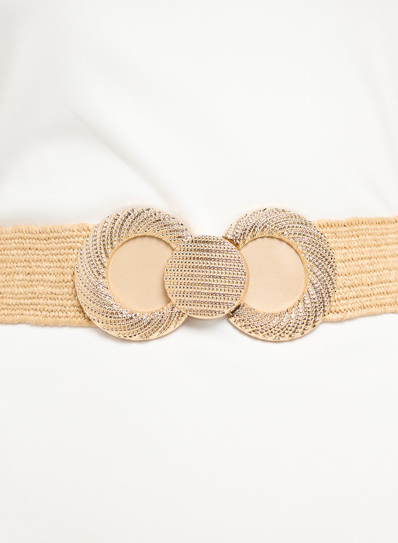 Ella Limited Edition Natural Wide Belt With Buckle  - Image 4
