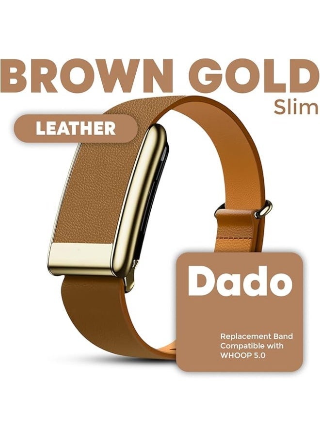 Dado Luxe Tapered Leather Replacement Band Compatible with WHOOP 5.0, One, Peak, and Life Fitness Tracker – Durable & Comfortable | Not for Whoop Gen 4 - Image 4