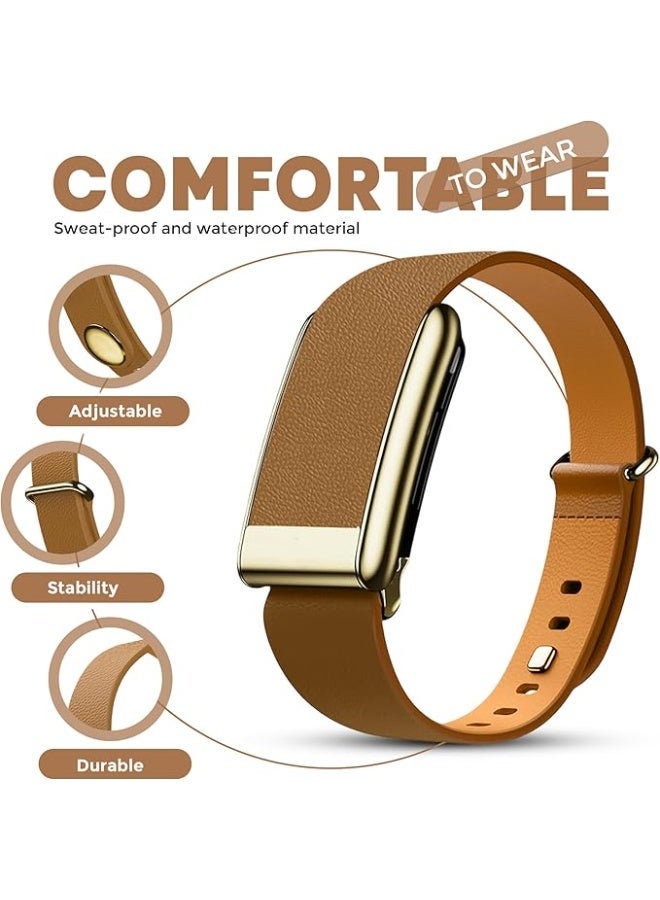 Dado Luxe Tapered Leather Replacement Band Compatible with WHOOP 5.0, One, Peak, and Life Fitness Tracker – Durable & Comfortable | Not for Whoop Gen 4 - Image 2