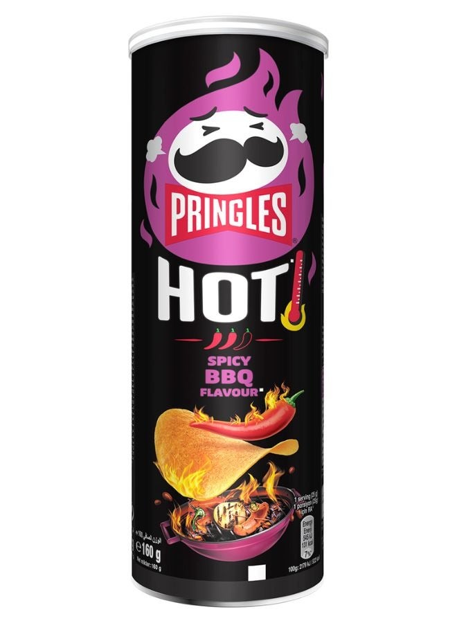 Pringles Hot Spicy BBQ Chips 160g - Image 1