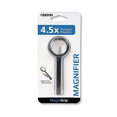 Carson MagniGrip 4.5x Magnifier with Attached Precision Tweezers (MG-55) - Image 5