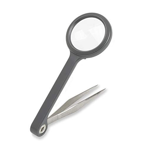 Carson MagniGrip 4.5x Magnifier with Attached Precision Tweezers (MG-55) - Image 1