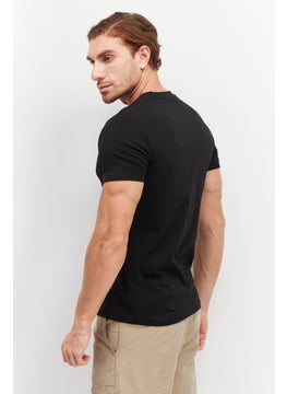 Tailored Recreation Men Crew Neck Short Sleeve Graphic Print T-Shirt, Black  - Image 2