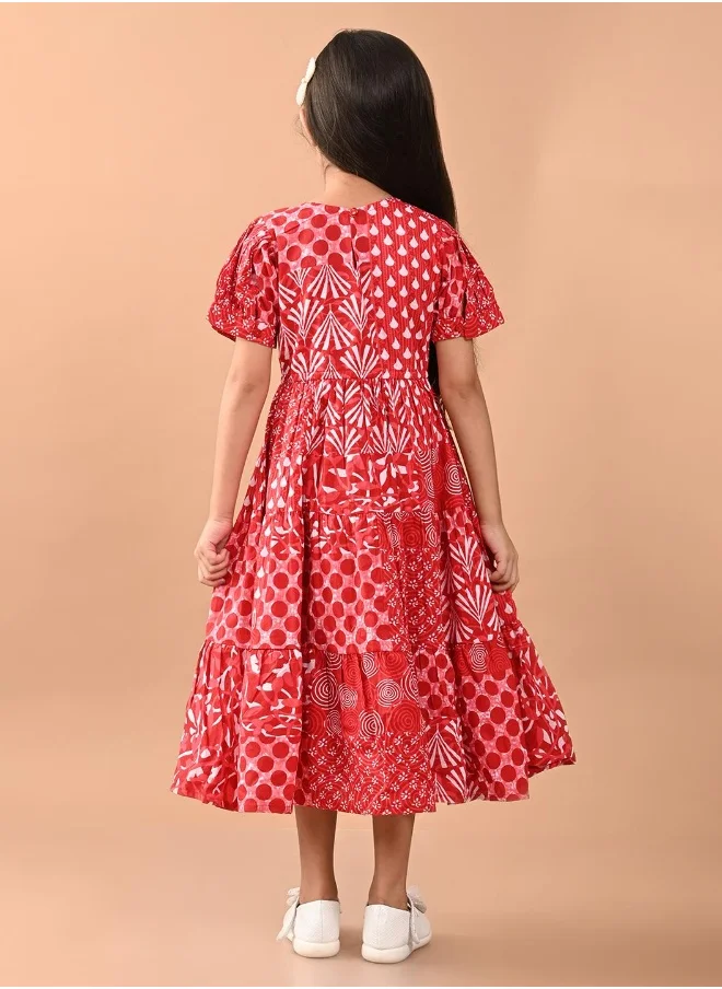 ليلك Printed Dress