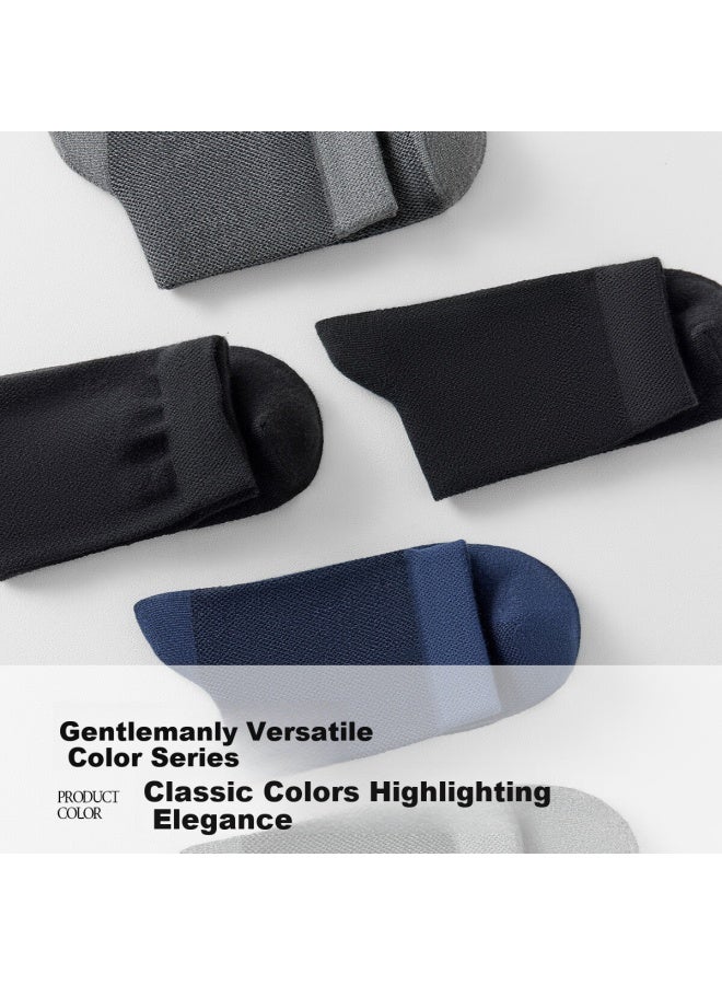 Your Sun Yiershuang [100% Pure Cotton] Men's Socks, 10a Antibacterial, Summer Thin Mesh, Sweat-absorbing, Odor-resistant, Breathable Mid-calf Socks - Image 4