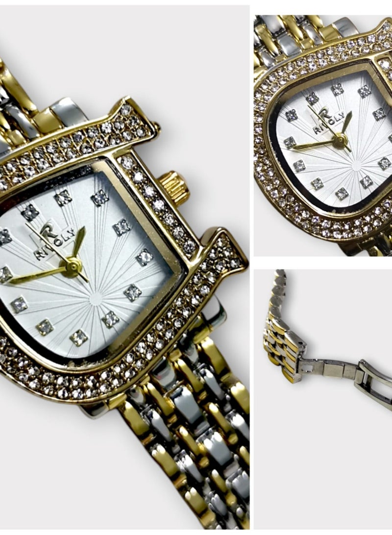 Rivoli Elegant women's stainless-steel set consisting of a waterproof watch with a set of bracelets, rings, necklaces, and earrings - Image 1