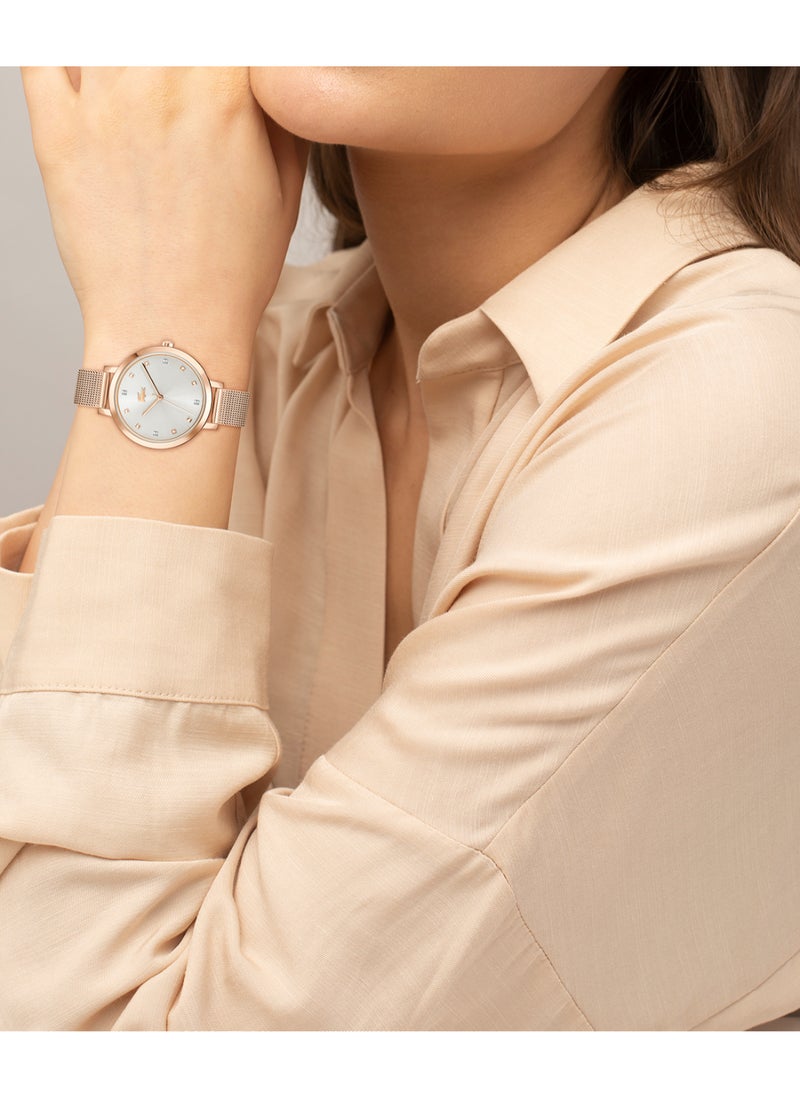 LACOSTE LACOSTE ROUND ANALOG WOMEN'S SILVER WHITE CASE WATCH - 2001400  - Image 4