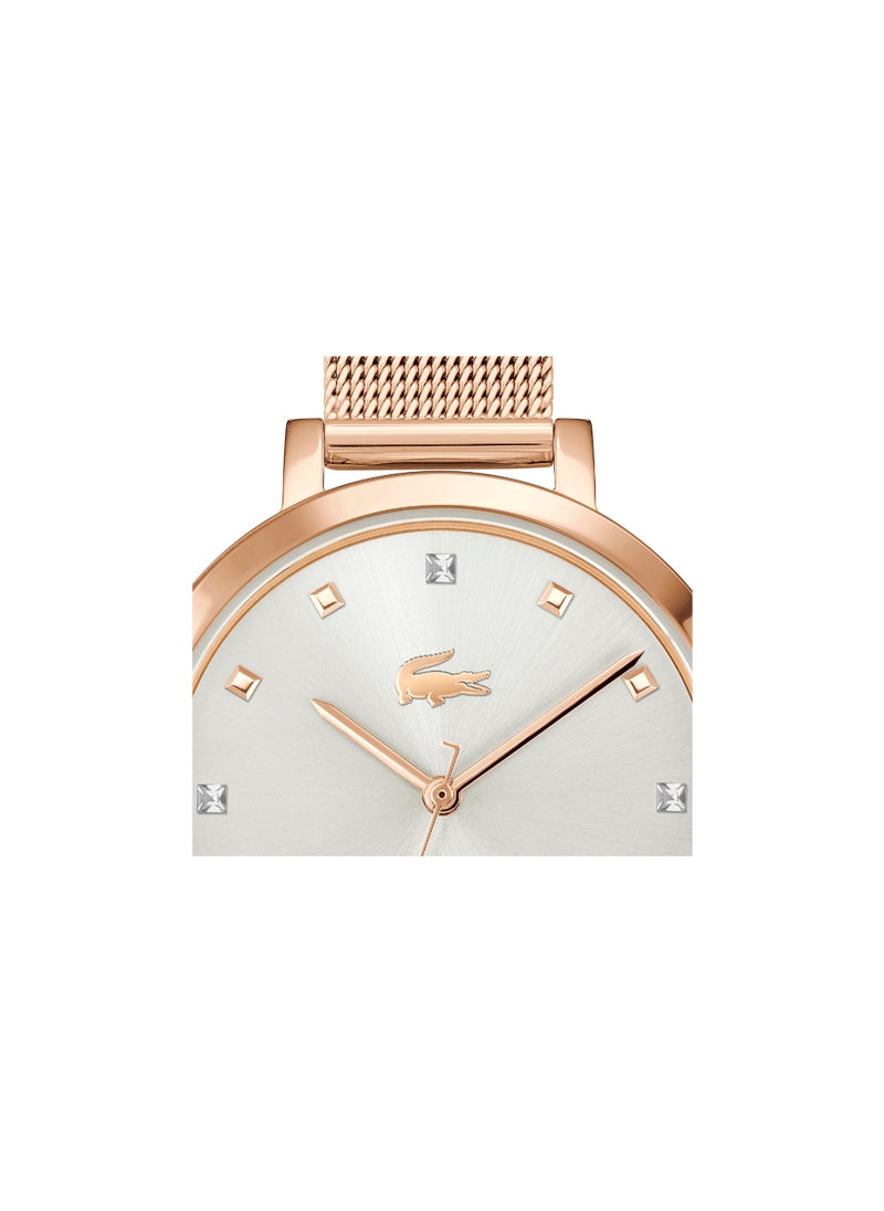 LACOSTE LACOSTE ROUND ANALOG WOMEN'S SILVER WHITE CASE WATCH - 2001400  - Image 5