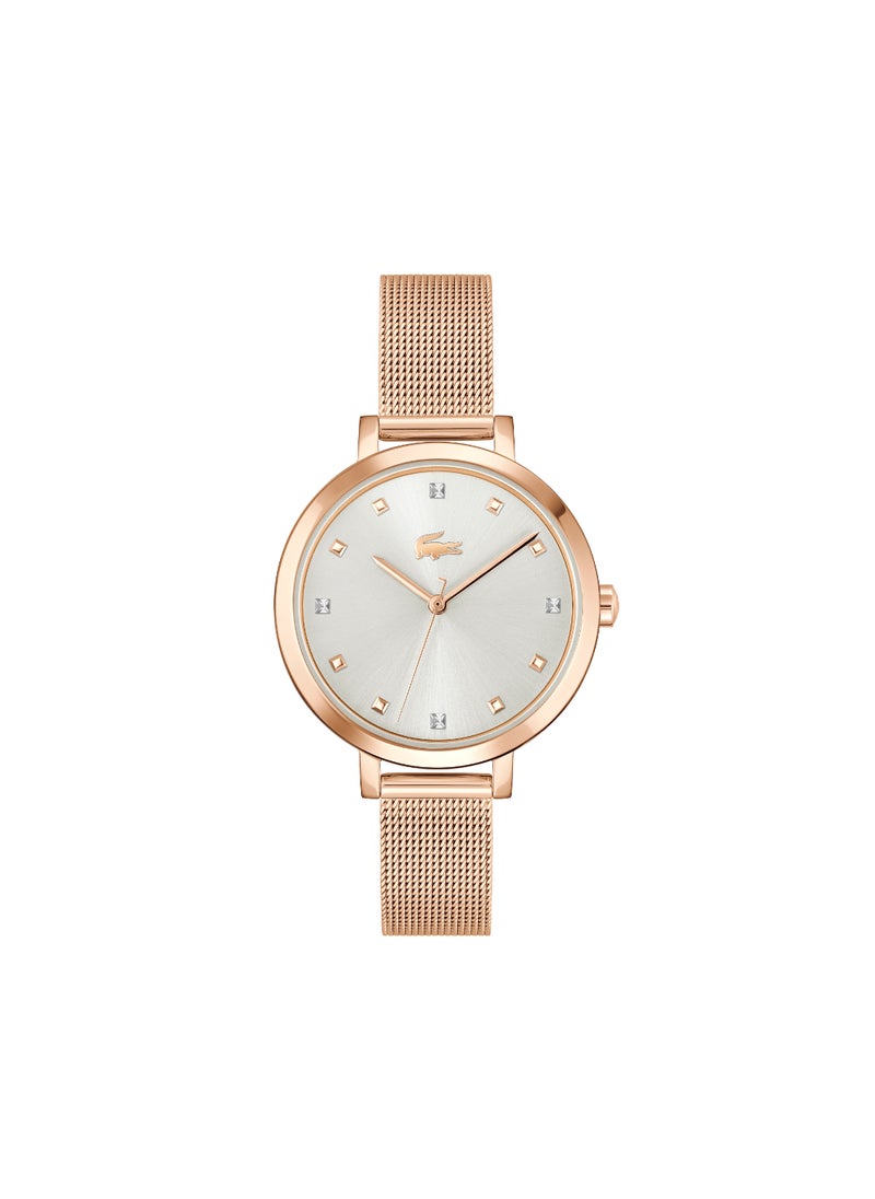 LACOSTE LACOSTE ROUND ANALOG WOMEN'S SILVER WHITE CASE WATCH - 2001400  - Image 2
