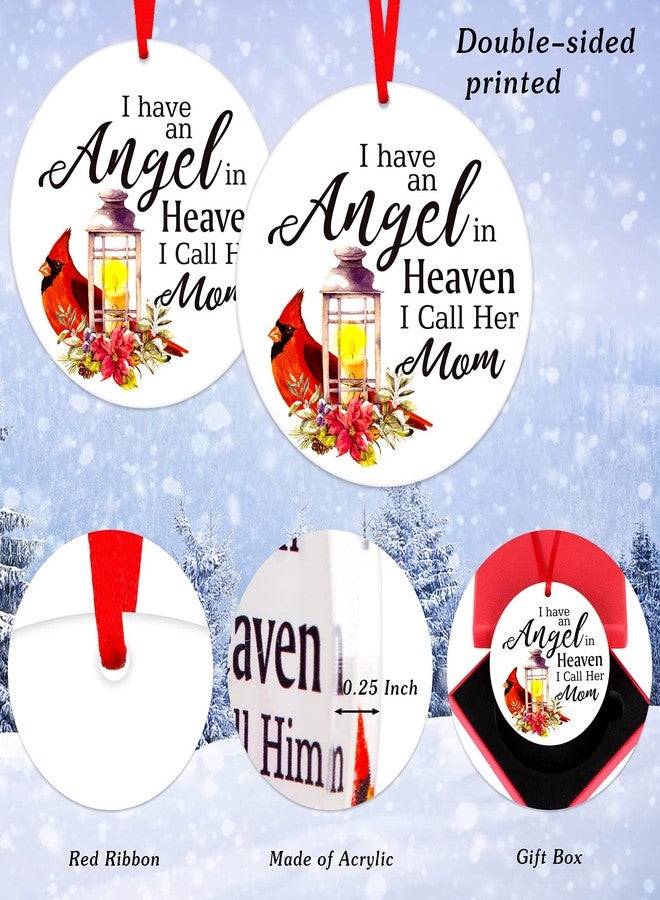 PETCEE Memorial Christmas Ornaments - Mom in Heaven Ornaments for Christmas Tree in Memory of Loved One Hanging Ornaments Decorations Loss of Mother Xmas Sympathy Gifts for Family Friends - Image 2