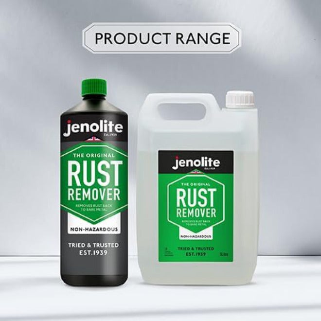 JENOLITE مزيل الصدأ غير الخطير من JENOLITE | 1 لتر | أساس مائي | مزيل الصدأ للمعادن: الحديد، الفولاذ، الكروم والألمنيوم | مثالي لخزانات الوقود | صديق للبيئة، مزيل صدأ غير سام محكم الغلق ومقاوم للغبار - Image 5