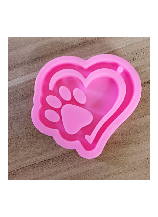 NIBEMINENT - Bear Hand Shape Silicone Adorable Keychain Mould Pink - Image 1
