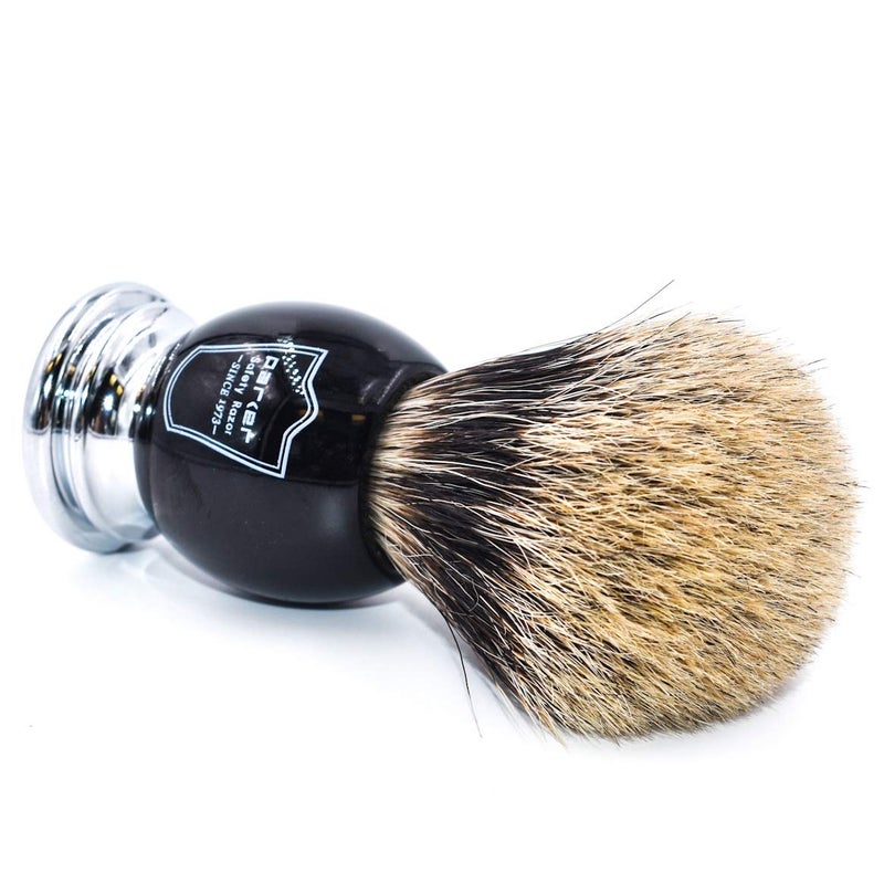 Parker Safety Razor Parker Pure Badger Shaving Brush with Black & Chrome Handle + Stand | 22mm Knot for Cream or Soap | Handcrafted Wet Shaving Brush for Men | Premium Grooming Tool | Iconic Brand - Image 3
