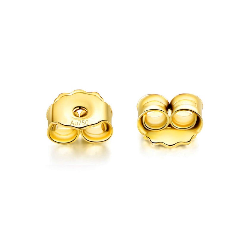 VOLUKA 18K Gold Earring Backs Hypoallergenic Earring Backings Butterfly Ear Extra Post Findings Safety for Studs 18K Gold