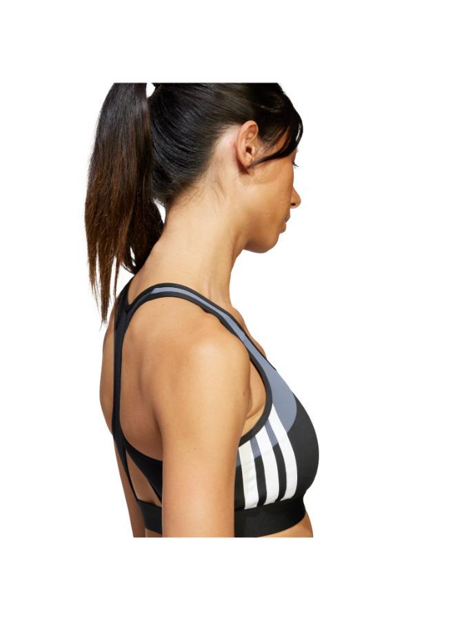 Adidas Powerreact Train Medium Support 3-Stripes Bra - Image 4