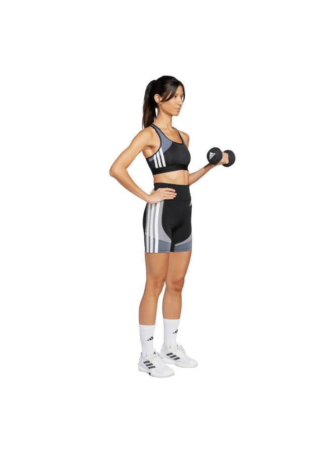 Adidas Powerreact Train Medium Support 3-Stripes Bra - Image 5