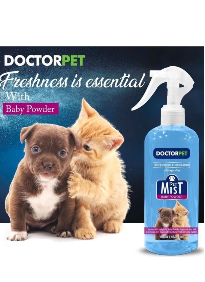 DoctorPet - Doctor Pet Mist Baby Powder Fragrance for Dog and Cat - 400 ml - Image 1