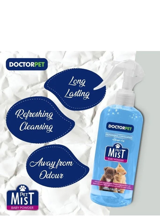 DoctorPet - Doctor Pet Mist Baby Powder Fragrance for Dog and Cat - 400 ml - Image 1