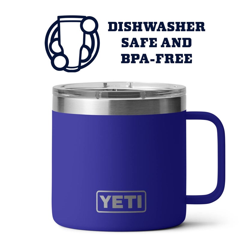 YETI Stainless Steel Rambler Drinking_Cup, Vacuum Insulated, with MagSlider Lid, 14 Ounces, Offshore Blue - Image 3