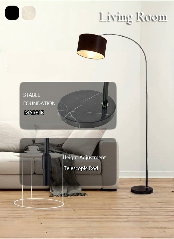 Tiokkss - Floor Lamp with Remote Control & App Control 3 Color Temperature and Brightness Adjustable Standing Lamp with Black Shade Pole Lamp for Bedroom Office Bulb Included 12 Watt 96V~240V 38x 185 cm - Image 1