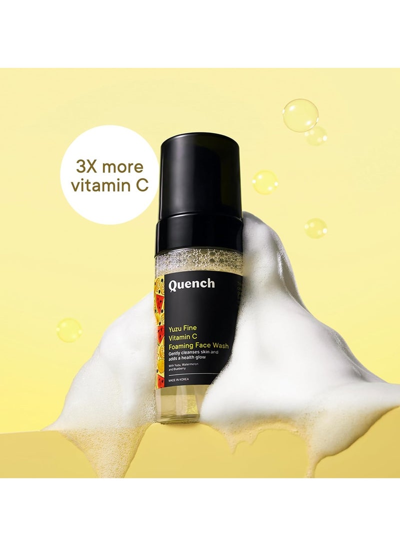 Quench Yuzu Vitamin C Foaming Face Wash for Brighter & Glowing Skin (3X More Vitamin) | Removes Makeup, Dirt & Impurities | Gently Exfoliates | Prevents Acne & Blackheads |(100ml) - Image 5